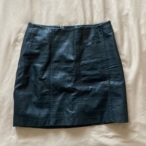 Free People vegan leather mini skirt